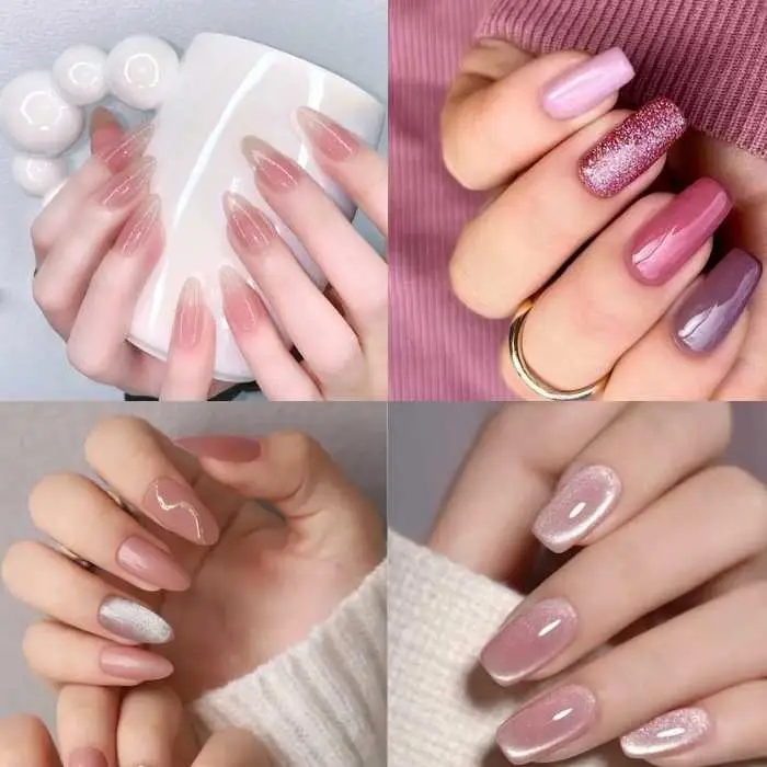 dreamy mauve nails