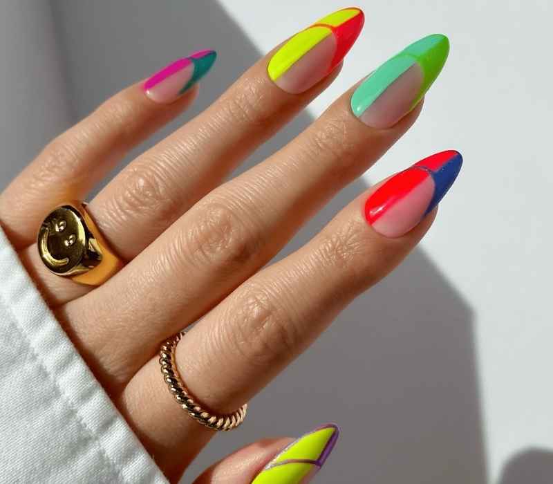 Funky Mismatched Nails