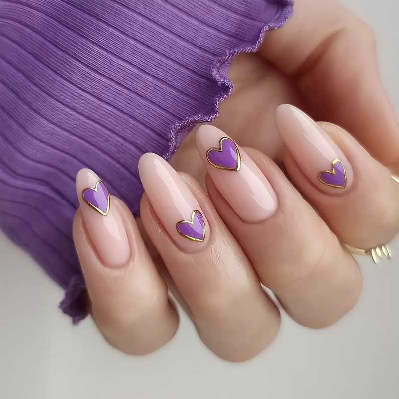 Gold-Lined Hearts