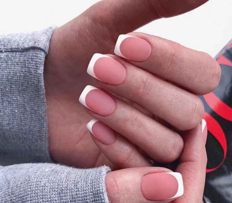 Matte French Nails