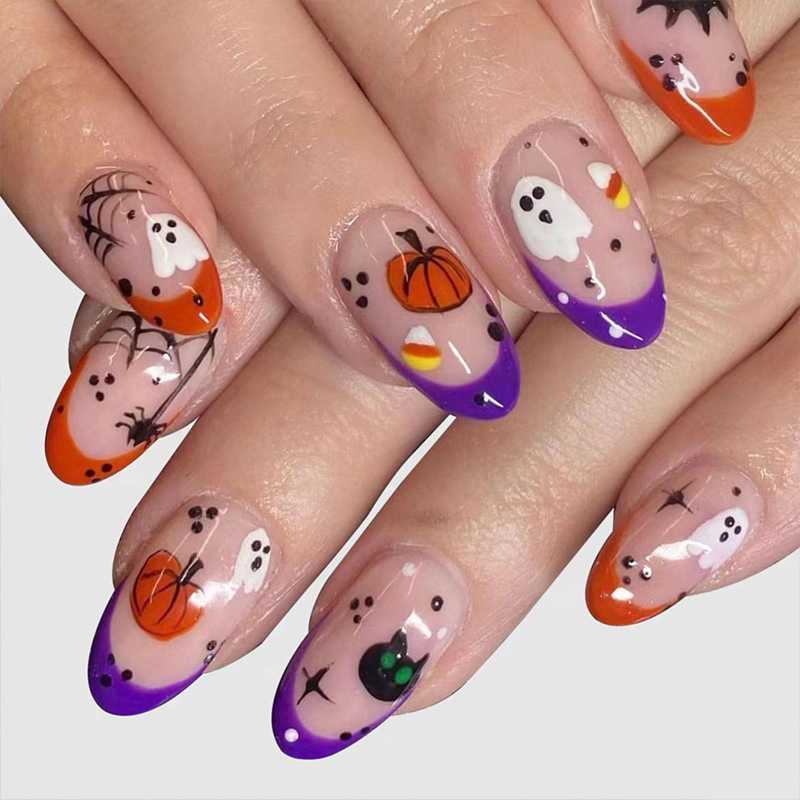 Orange & Dark Purple