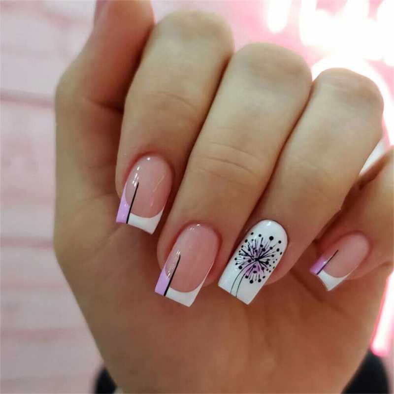 Purple & White