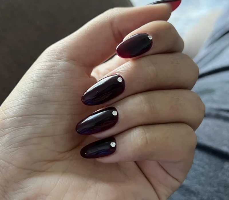 Burgundy Dark Red Nails