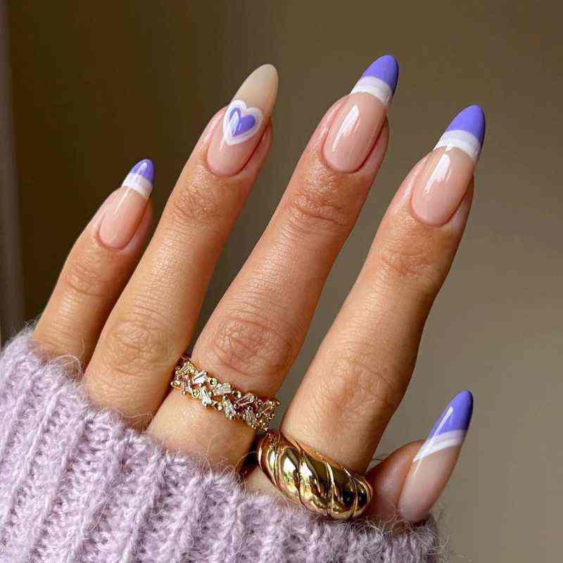 Abstract Hearts in Pastel Purple