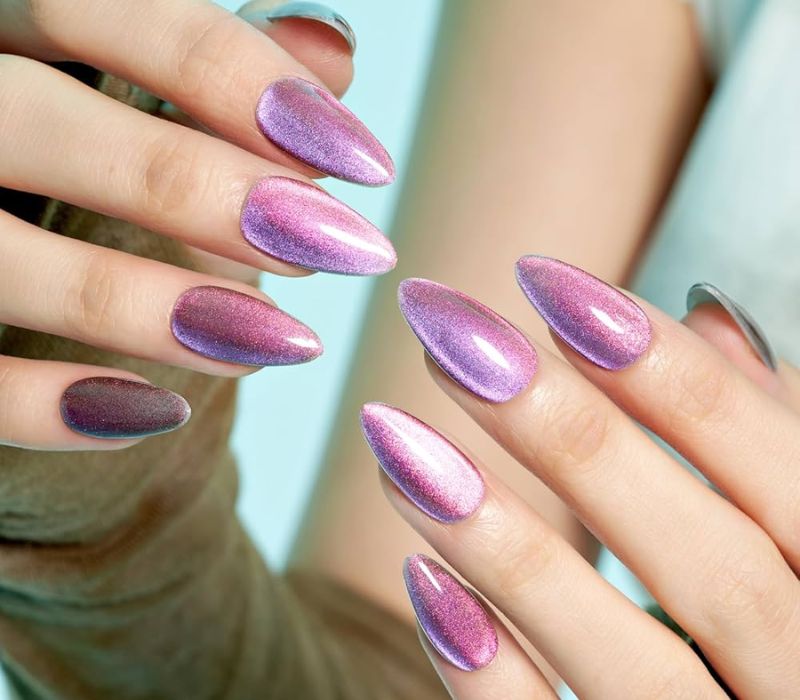 Purple ombre nails