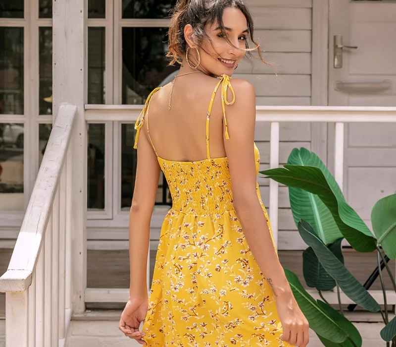 Yellow Floral Dress