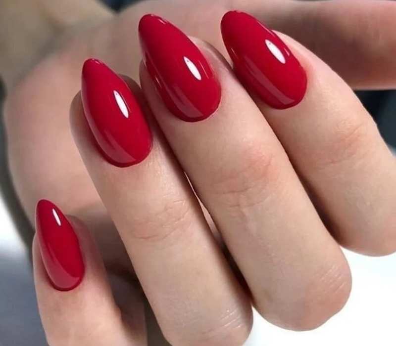 Red Almond Nails
