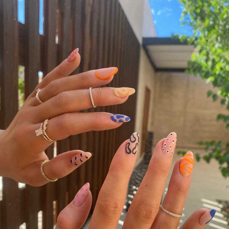 Mismatched Nail Art