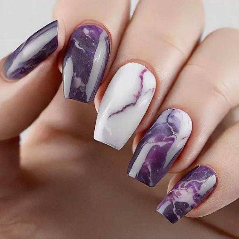 Deep Purples Hawaii Nail Ideas