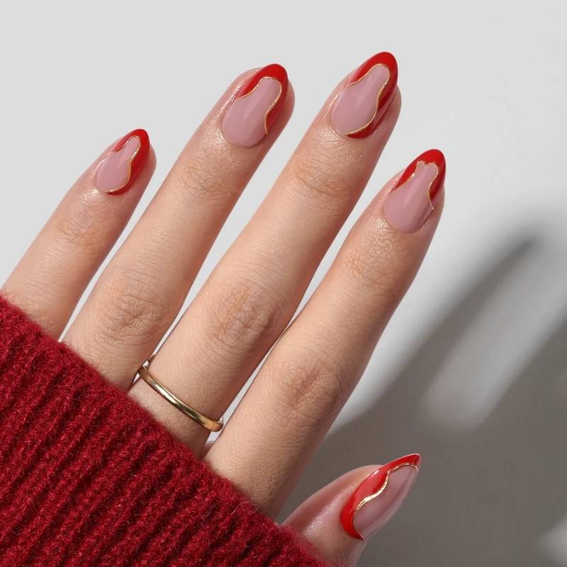 Fiery Red Hawaii Nail Ideas