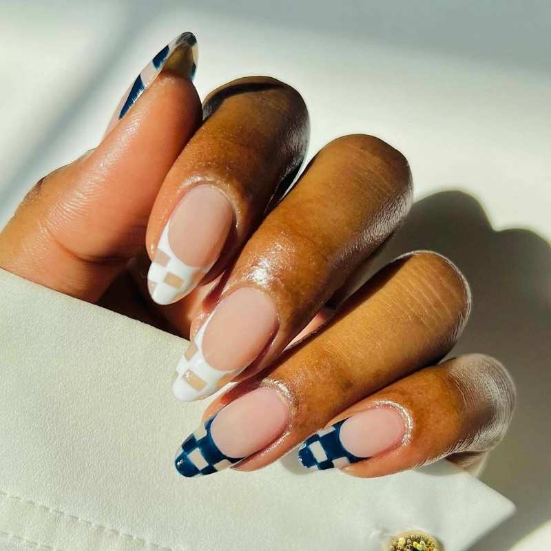Negative Space Accent & Long Nails