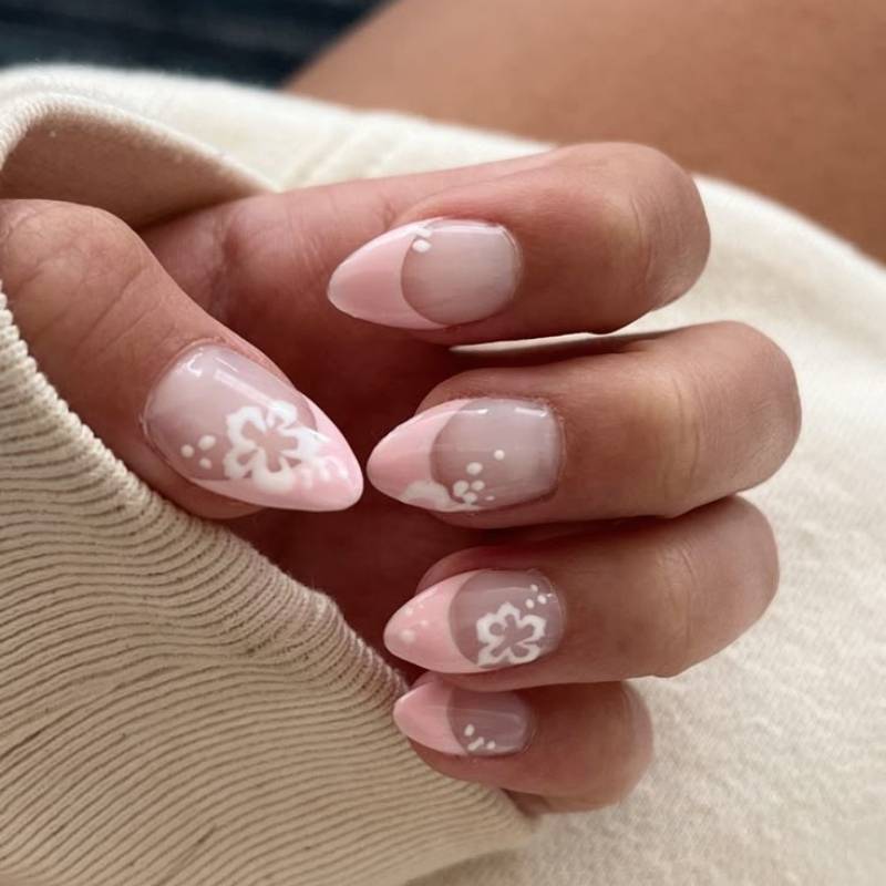 Pale Pink Hawaii Nails